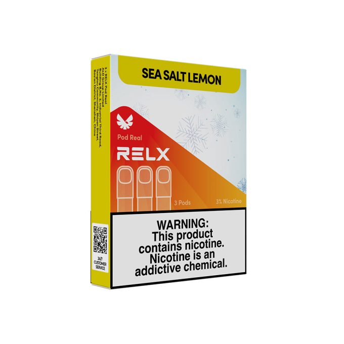 正品悦刻Relx五代外贸弹Pod Real 海盐柠檬(Sea Salt Lemon)口味-三颗装