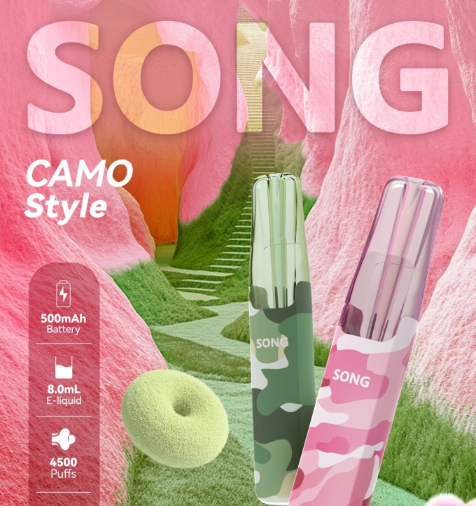 正品崧鸭嘴兽 Song Camo Series A36迷彩杆身一次性电子烟4500口-多口味可选 - 图片 4
