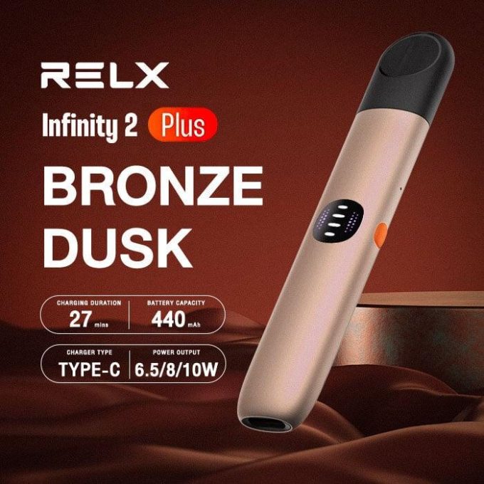 悦刻Relx 原装正品无限2(RELX Infinity2 plus) plus七代杆 咖色(BRONZE DUSK) 海外版（四五六代烟弹通用） - 图片 2