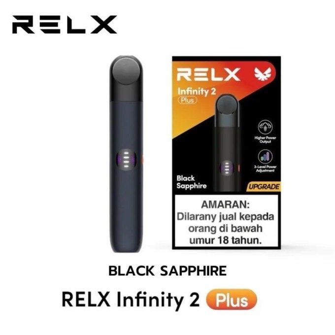 悦刻Relx 原装正品无限2(RELX Infinity2 plus) plus七代杆 黑色(BLACK SAPPHIRE) 海外版（四五六代烟弹通用） - 图片 3
