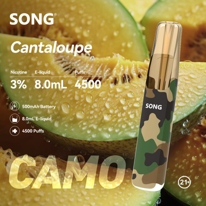 正品崧鸭嘴兽 Song Camo Series A36迷彩杆身一次性电子烟4500口-多口味可选 - 图片 11