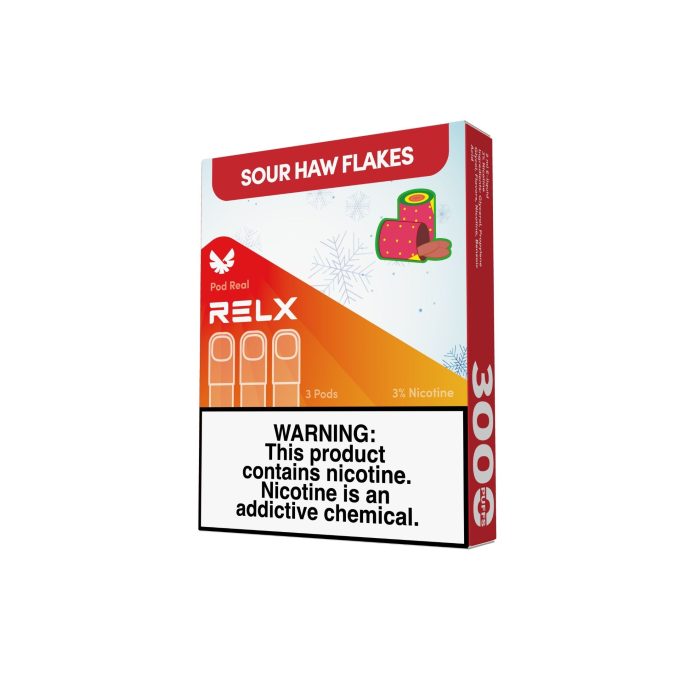 正品悦刻Relx五代外贸弹Pod Real 望山楂(Sour Haw Flakes)口味-三颗装