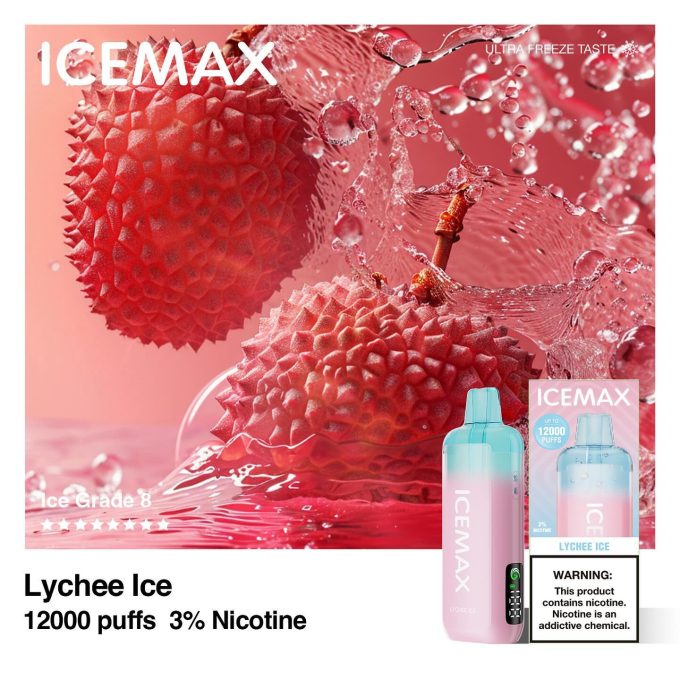 正品冰暴Icemax Ultra Freeze Taste 12000口超冰爽液晶显示屏一次性电子烟-多口味可选 - 图片 8
