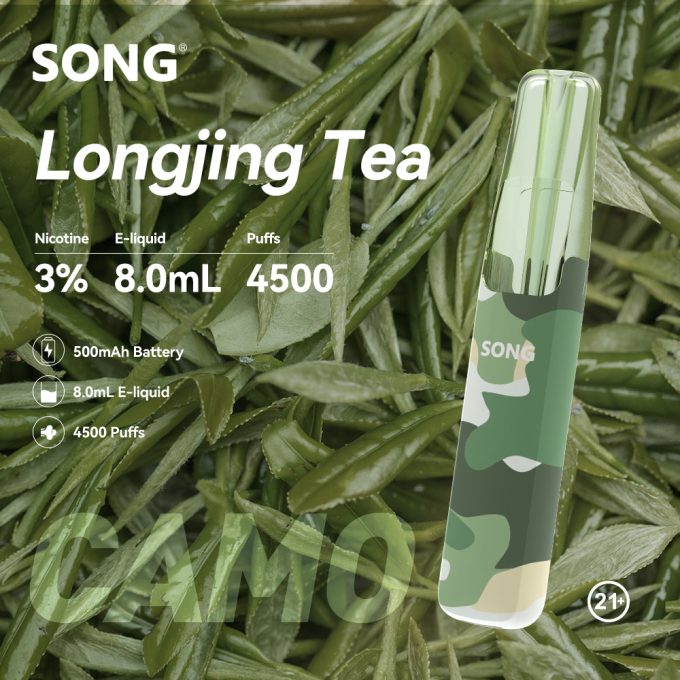 正品崧鸭嘴兽 Song Camo Series A36迷彩杆身一次性电子烟4500口-多口味可选 - 图片 6