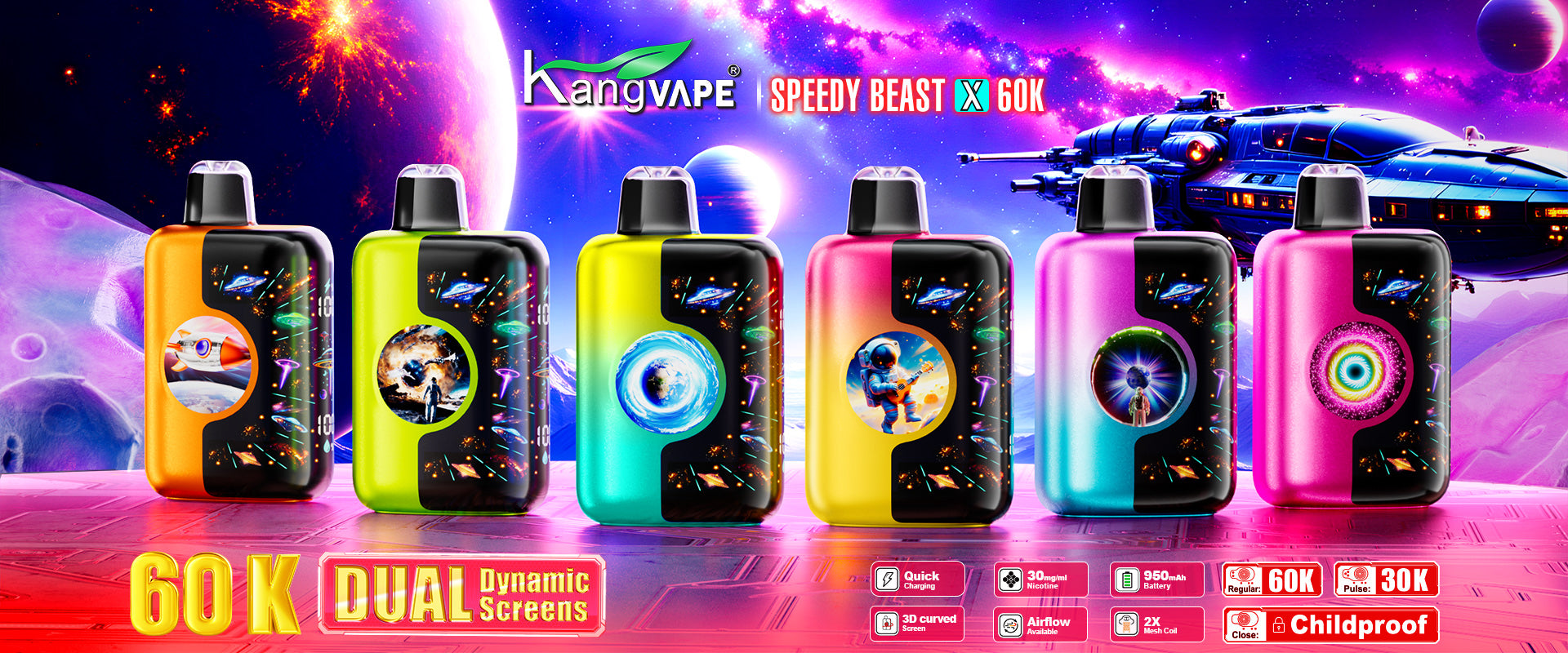 KANGVAPE上新Speedy Beast X，6万口一次性电子烟登录北美为全球之最