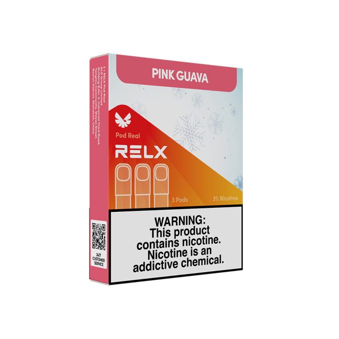 正品悦刻Relx五代外贸弹Pod Real 极冰芭乐/番石榴(Pink Guava)口味-三颗装