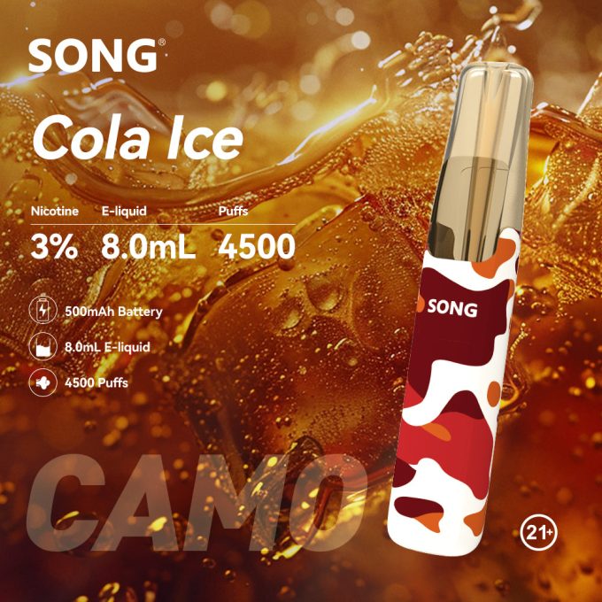 正品崧鸭嘴兽 Song Camo Series A36迷彩杆身一次性电子烟4500口-多口味可选 - 图片 16