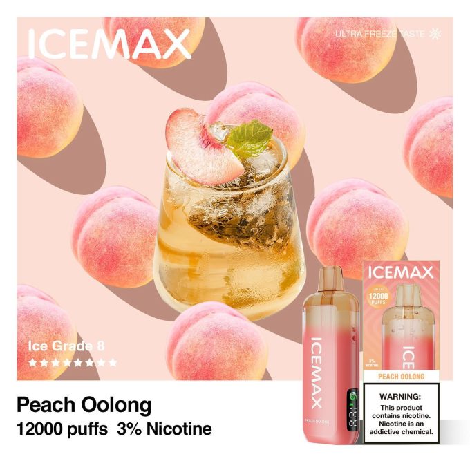 正品冰暴Icemax Ultra Freeze Taste 12000口超冰爽液晶显示屏一次性电子烟-多口味可选 - 图片 6