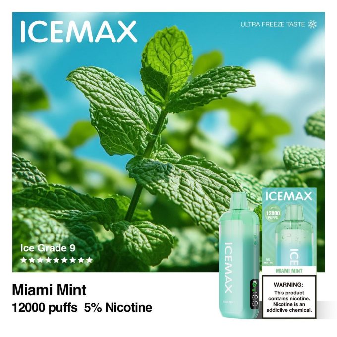正品冰暴Icemax Ultra Freeze Taste 12000口超冰爽液晶显示屏一次性电子烟-多口味可选 - 图片 3