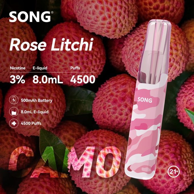 正品崧鸭嘴兽 Song Camo Series A36迷彩杆身一次性电子烟4500口-多口味可选 - 图片 7