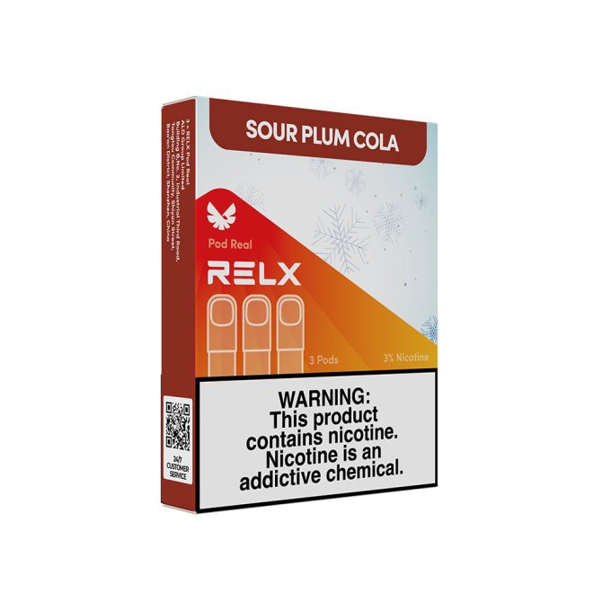 正品悦刻Relx五代外贸弹Pod Real 冰镇酸莓可乐（Sour Plum Cola)口味-三颗装