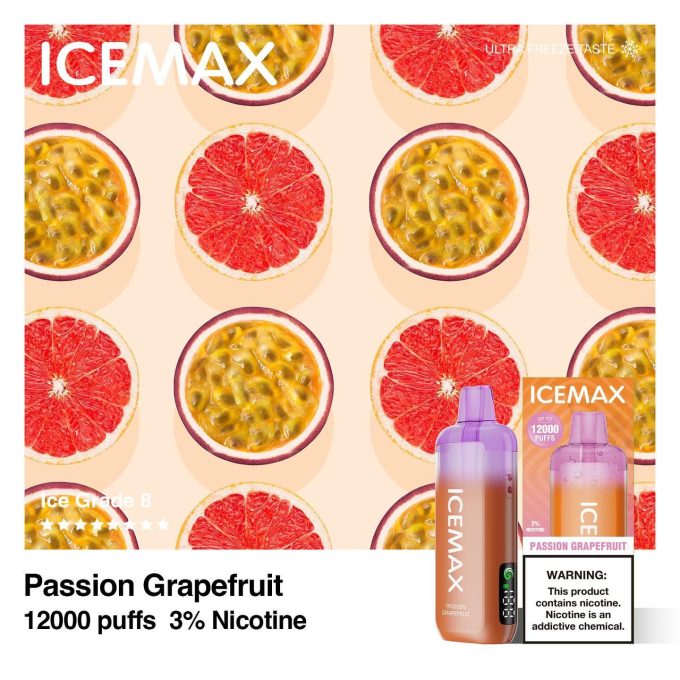 正品冰暴Icemax Ultra Freeze Taste 12000口超冰爽液晶显示屏一次性电子烟-多口味可选 - 图片 7