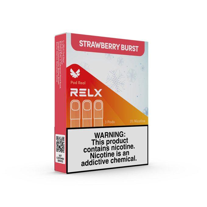 正品悦刻Relx五代外贸弹Pod Real 草莓冰淇淋(Strawberry Burst)口味-三颗装